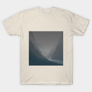 Little Robot Lost in the Mountains T-Shirt